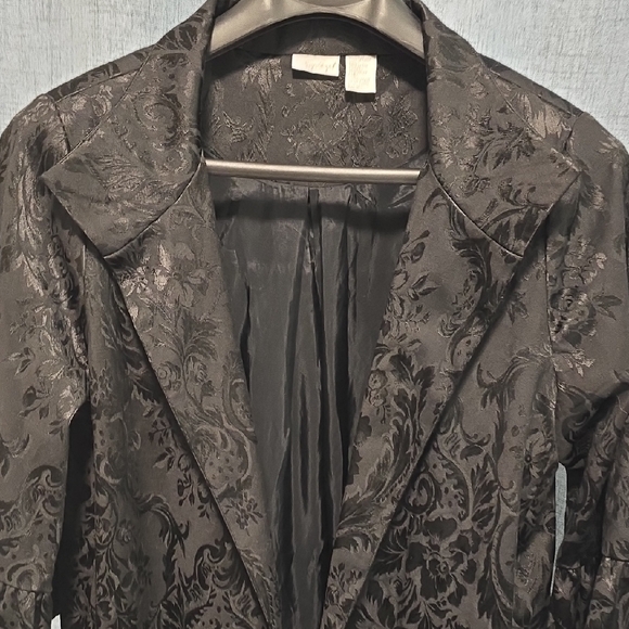 Spiegel Black Floral Jacquard Blazer, Regal and elegant Size 16 - Picture 9 of 16